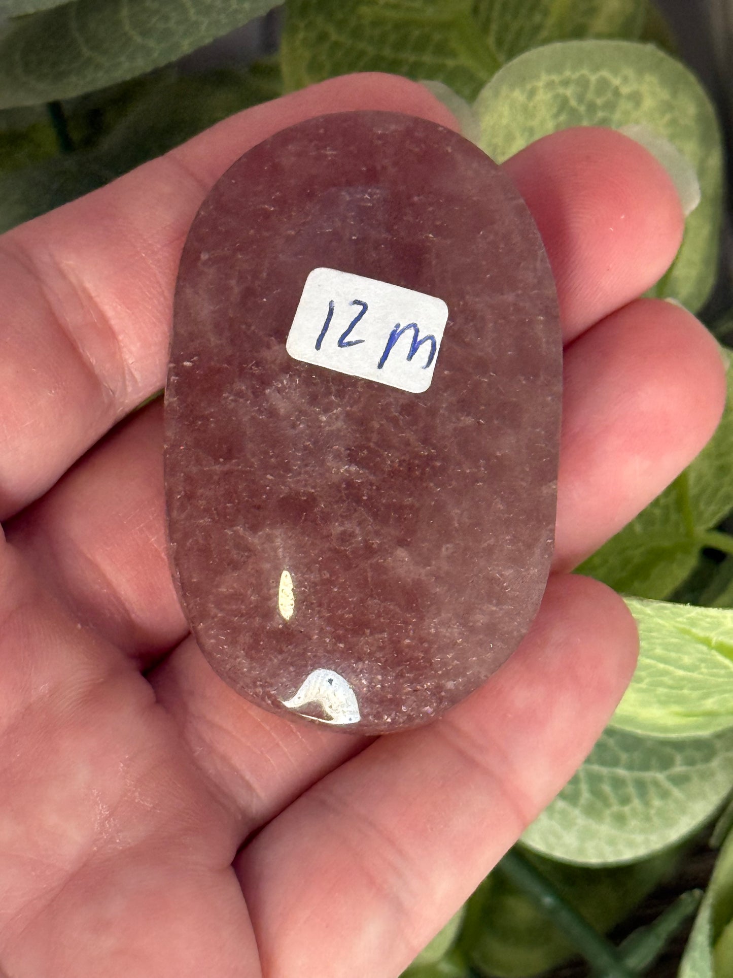 Strawberry Quartz Palm Stone