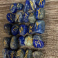Lapis Lazuli Rune Engraved Elder Futhark Lettering - Set 1