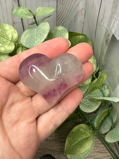 Fluorite Carved Hearts