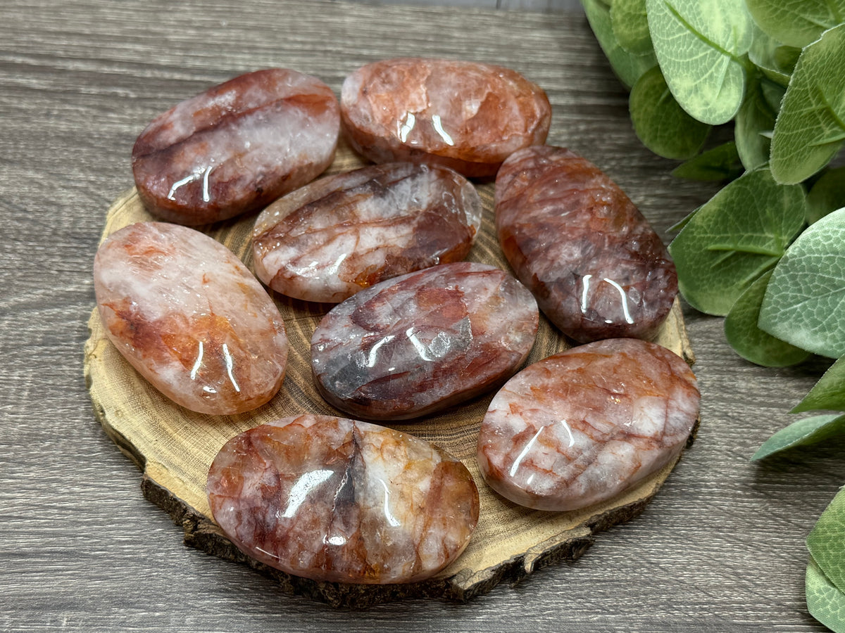Fire Quartz Palm Stones