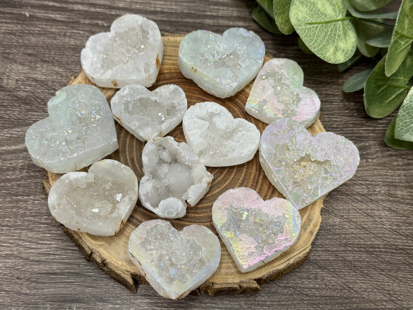 Druzy Geode Agate Hearts
