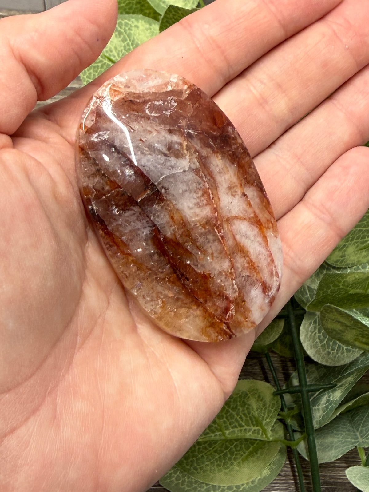 Fire Quartz Palm Stones