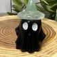 Obsidian Ghost Carving with Different Crystal Hats