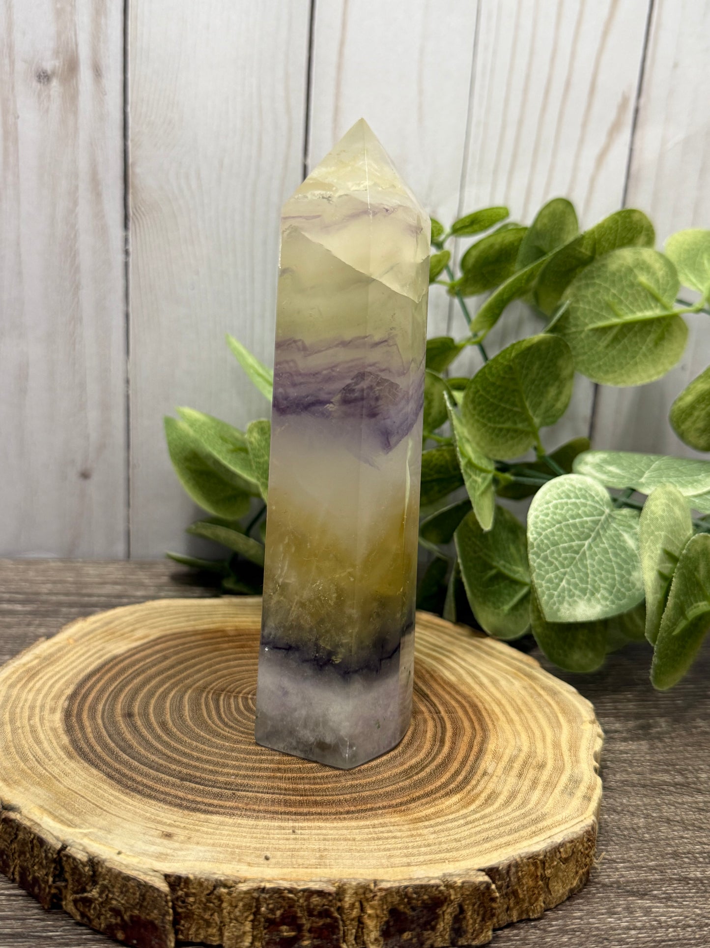 Fluorite Towers Larger - Yellow and Purple