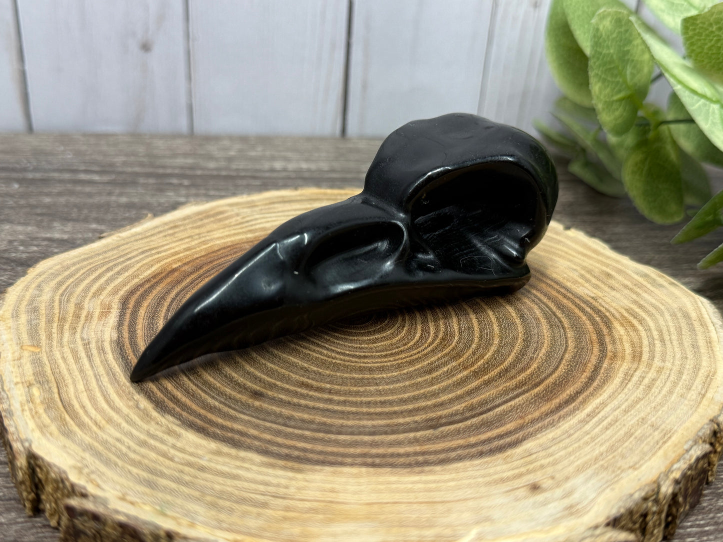 Obsidian & Yooperlite Bird Skulls/Head Carvings