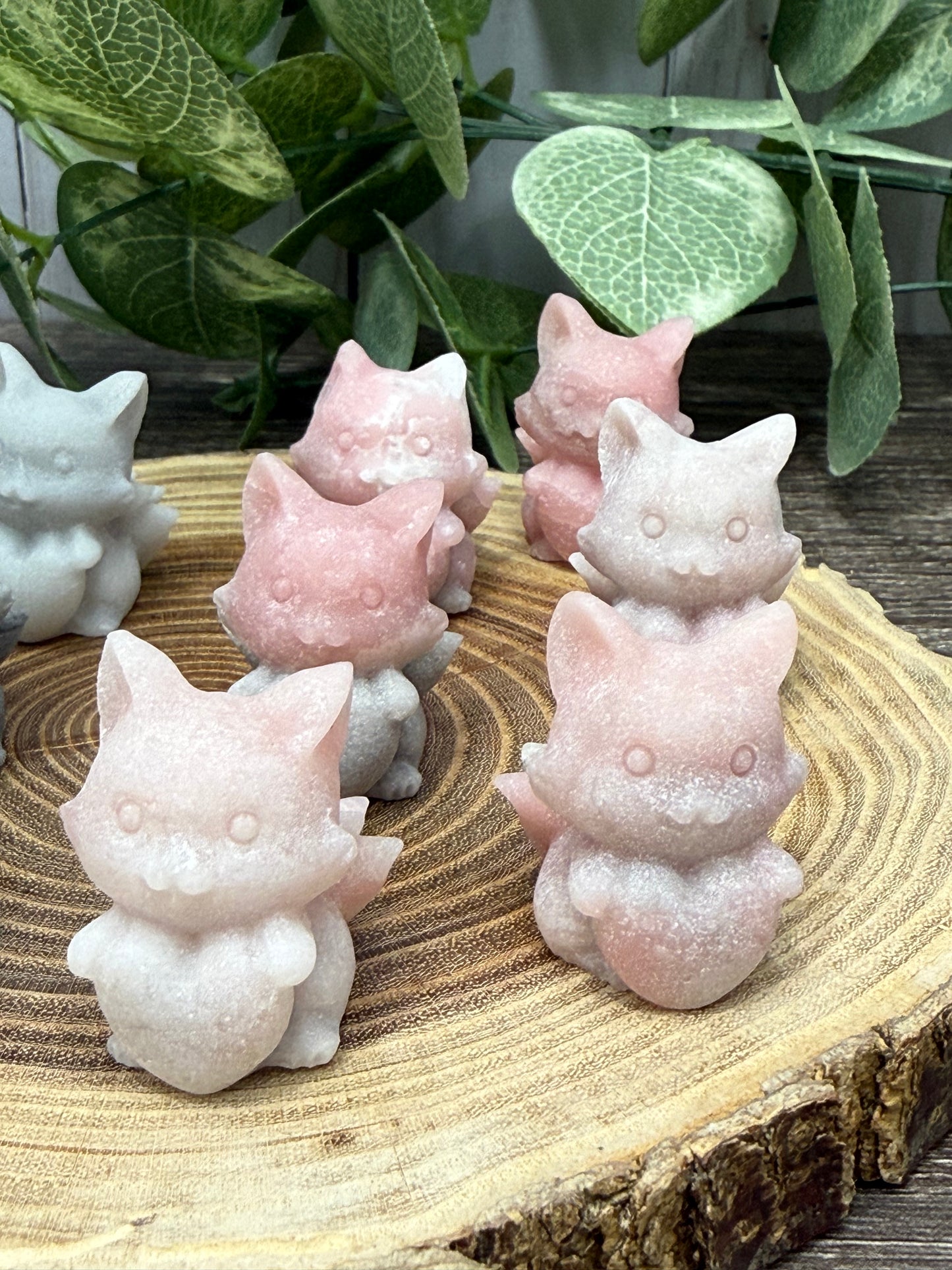 Small Nine Tailed Fox Carvings