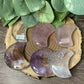 Moon Carvings - Clear Quartz, Rose Quartz, Amethyst