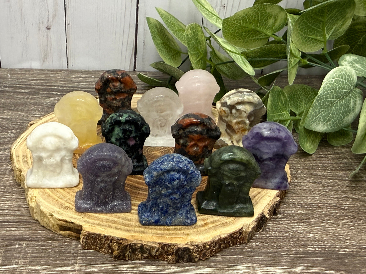 Tombstones / Head Stones with a Skull Engraved - Halloween Carving