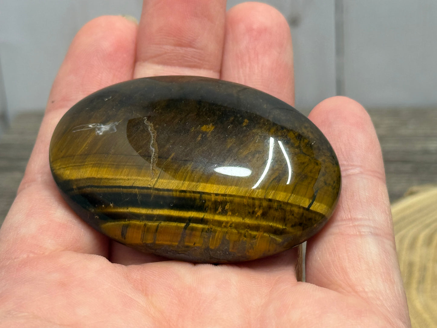 Tigers Eye Palm Stones