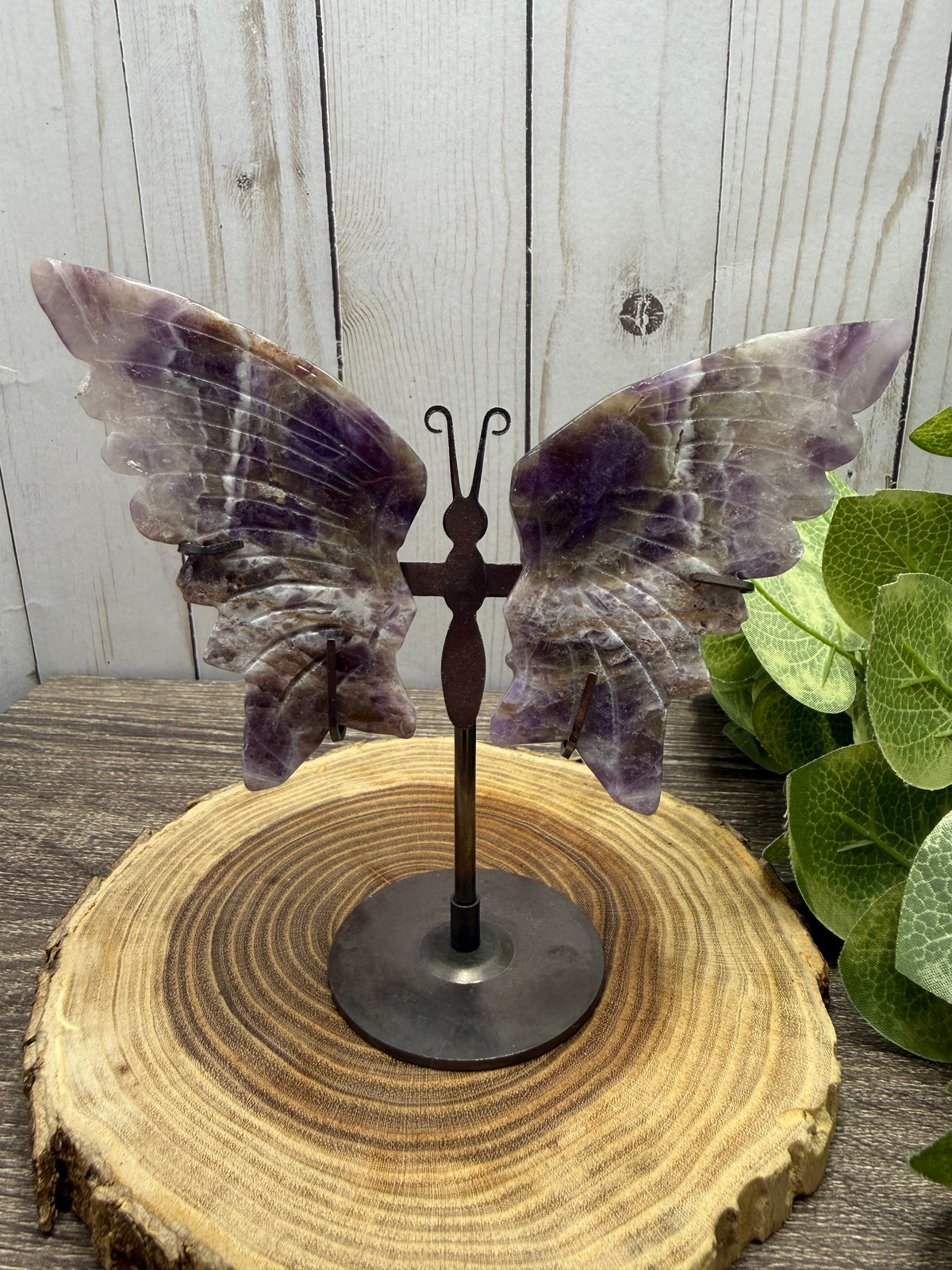 Butterfly Wings on Stand - Dream Amethyst