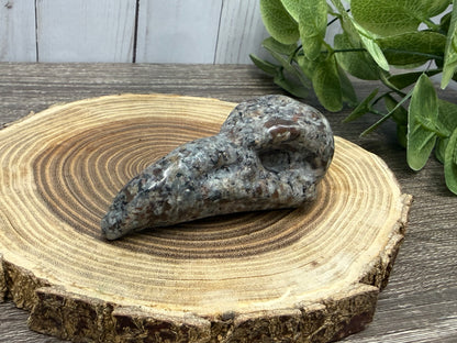 Obsidian & Yooperlite Bird Skulls/Head Carvings