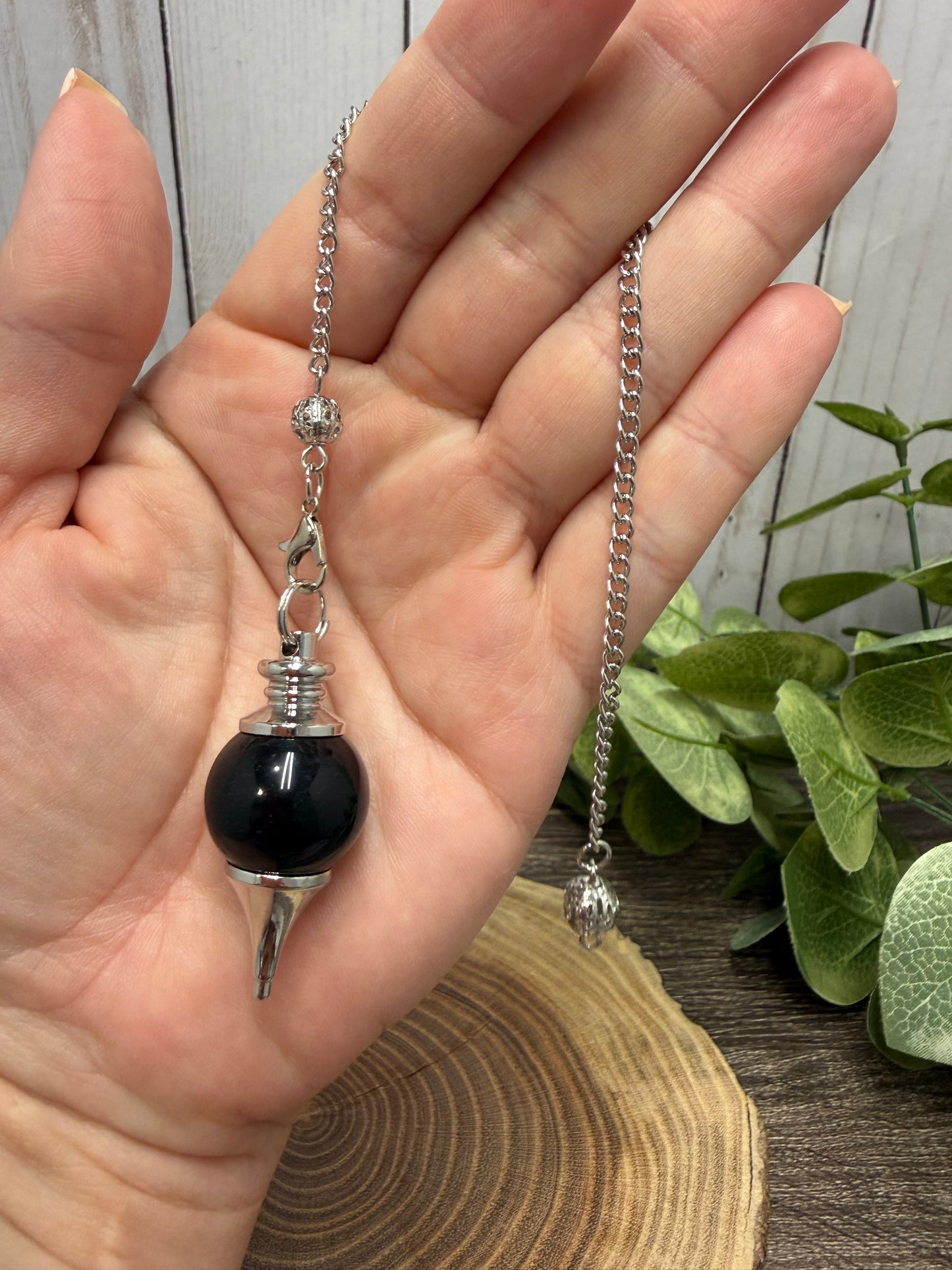 Pendulum Rounded - Black Obsidian
