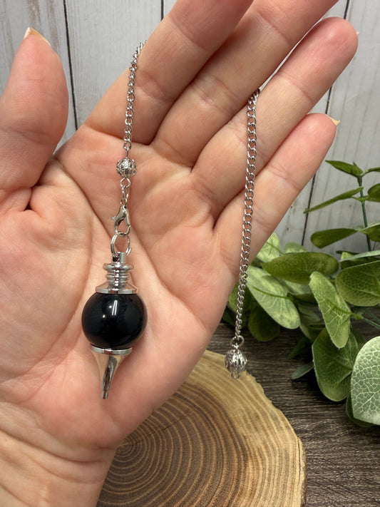 Pendulum Rounded - Black Obsidian