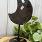 Silver Sheen Obsidian Moon on Stand