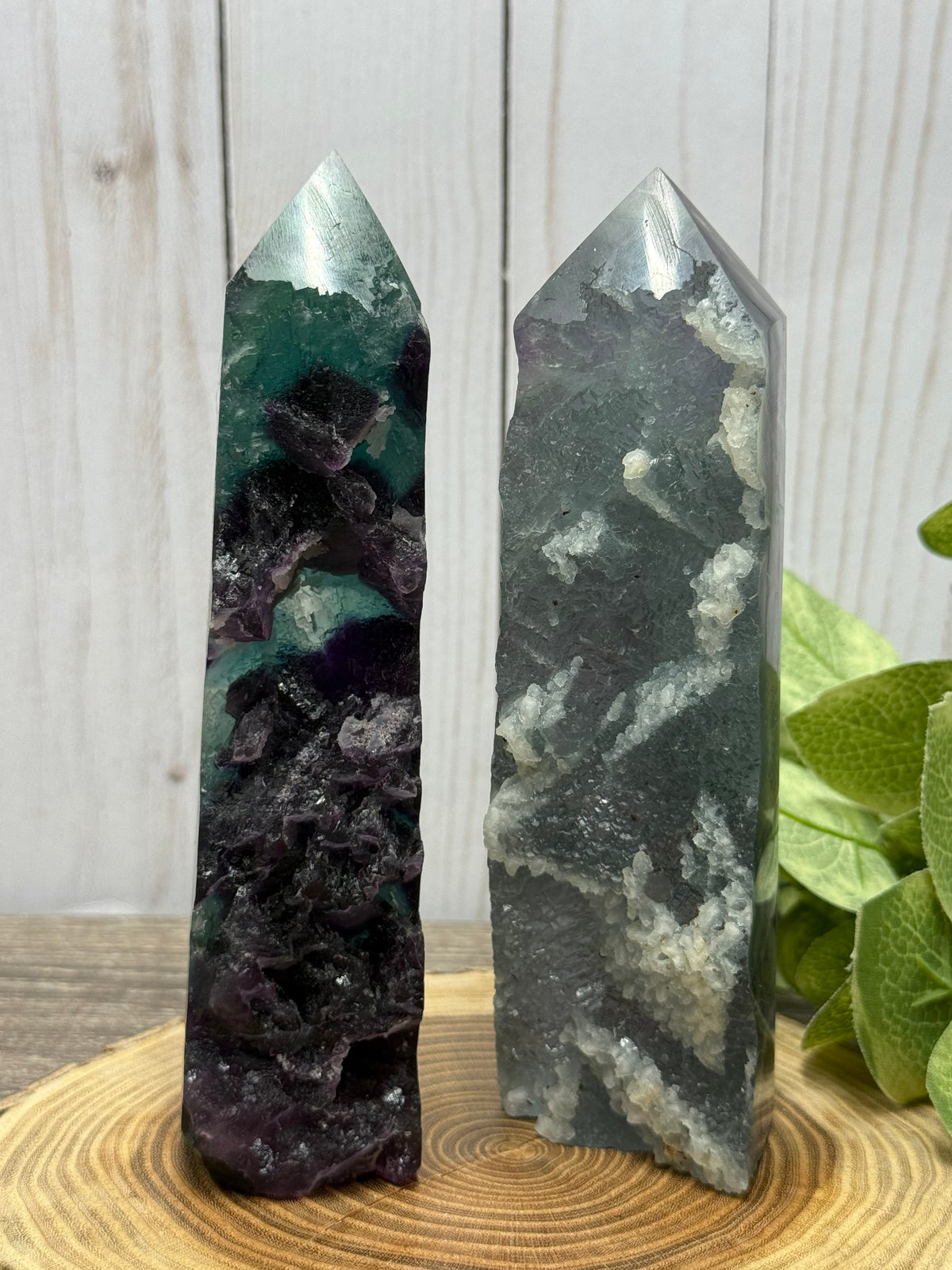 Fluorite Towers with Rough Edge