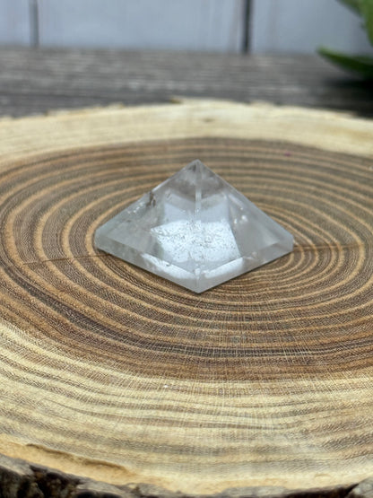 Clear Quartz Pyramid Carving