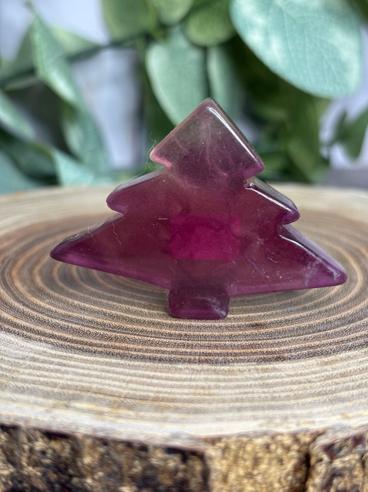 Christmas Tree Crystal Carving (Fluorite)