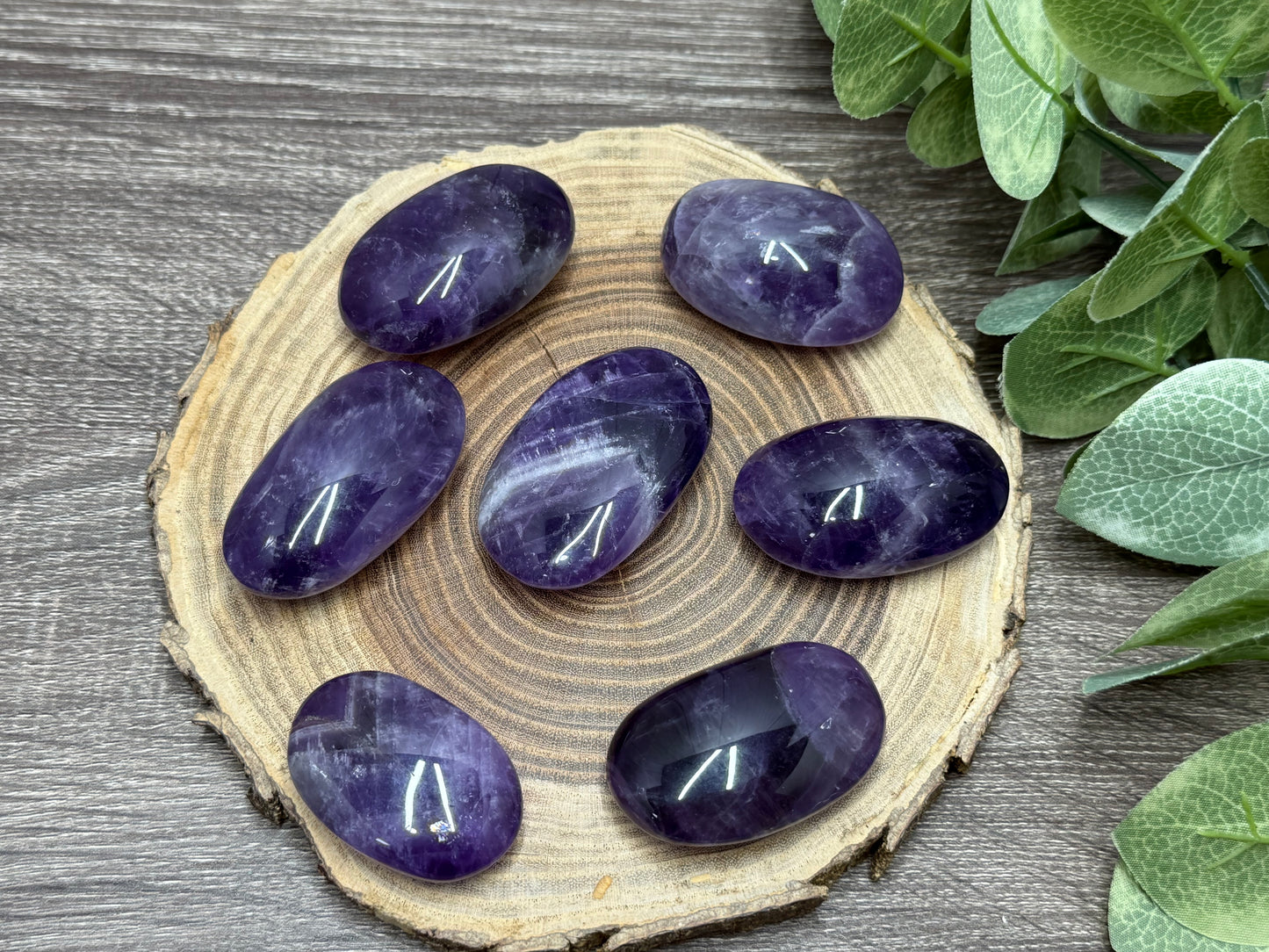 Chevron Amethyst Palm Stone