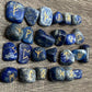 Lapis Lazuli Gemstone Rune Engraved Elder Futhark Lettering