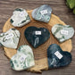 Moss Agate Hearts