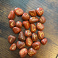 Red Jasper Rune Stones Set Crystal with Elder Futhark Letterings