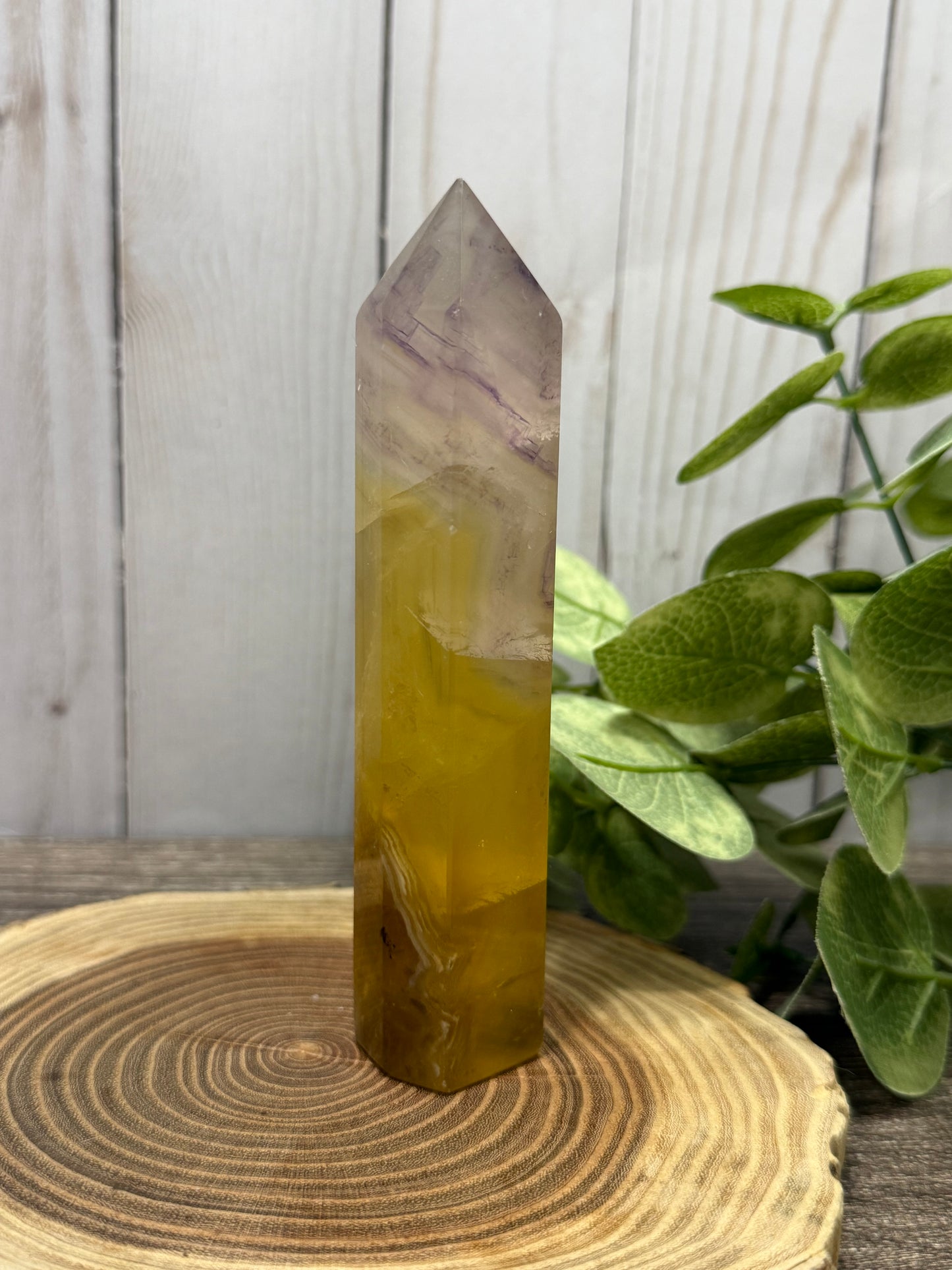 Fluorite Towers Larger - Yellow and Purple