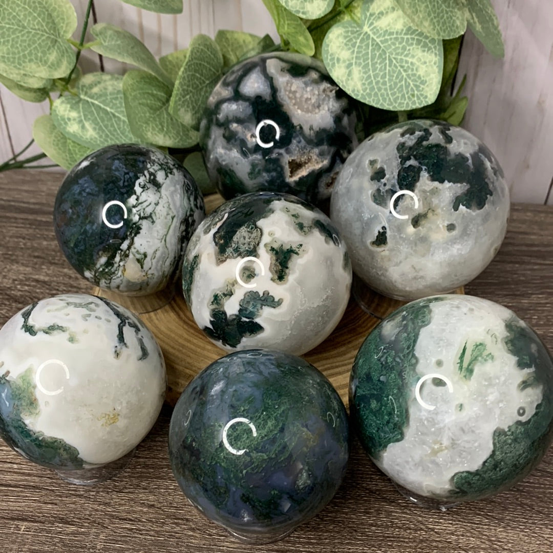 Moss Agate Spheres