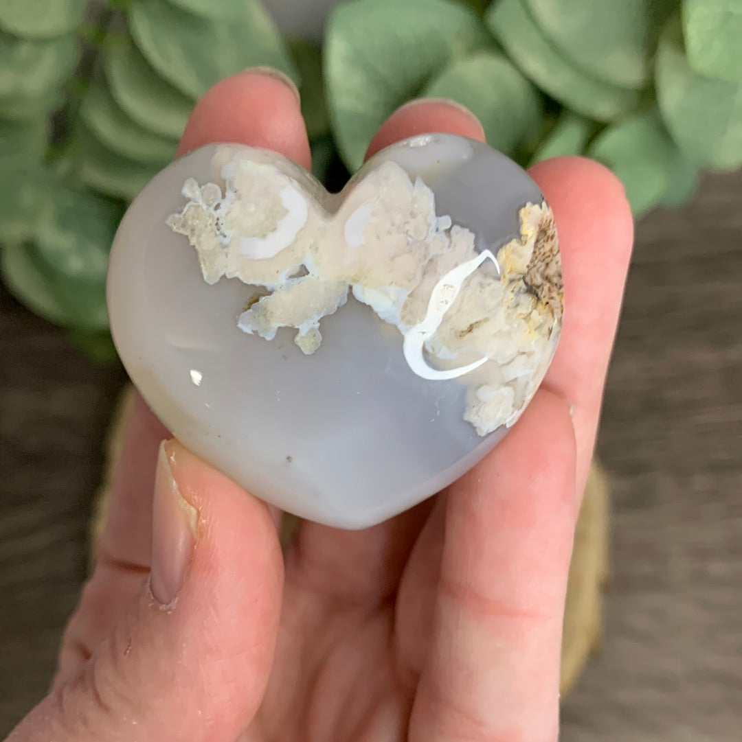 Flower Agate Hearts