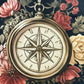 Floral Compass Pillow Case