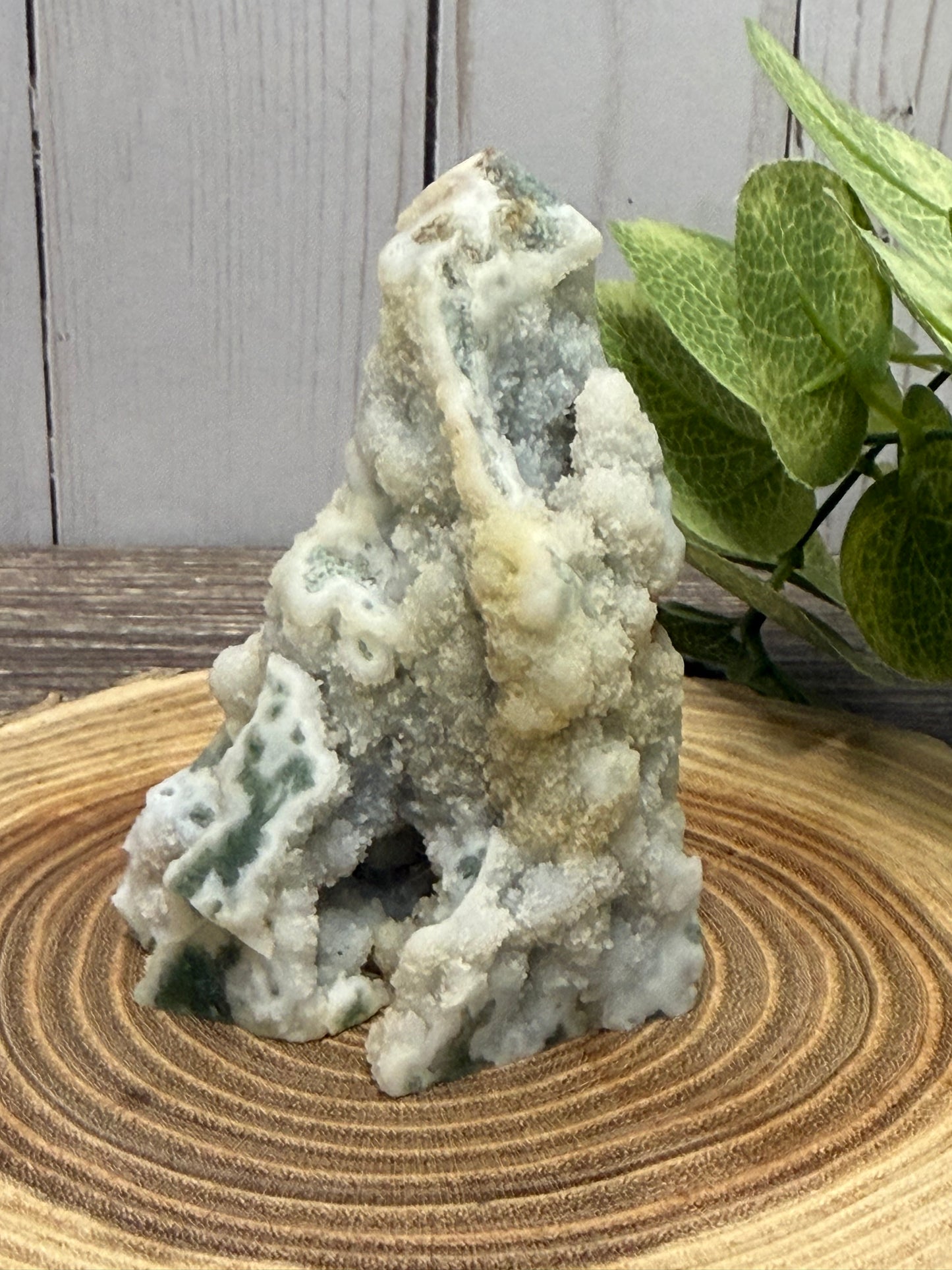 Moss Agate Towers  - druzy side