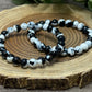 Orca Agate (Black) -  Bracelet 8 mm