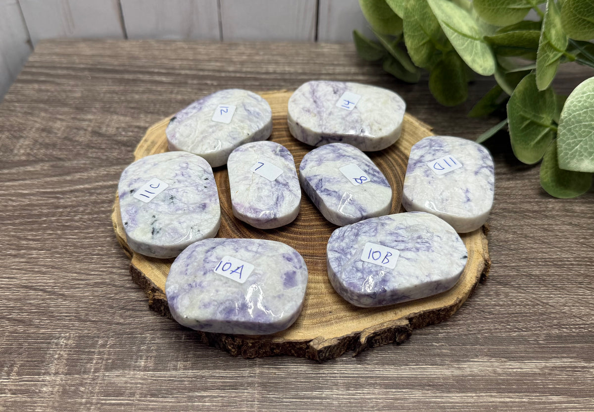 Opal and Fluorite Palm Stones