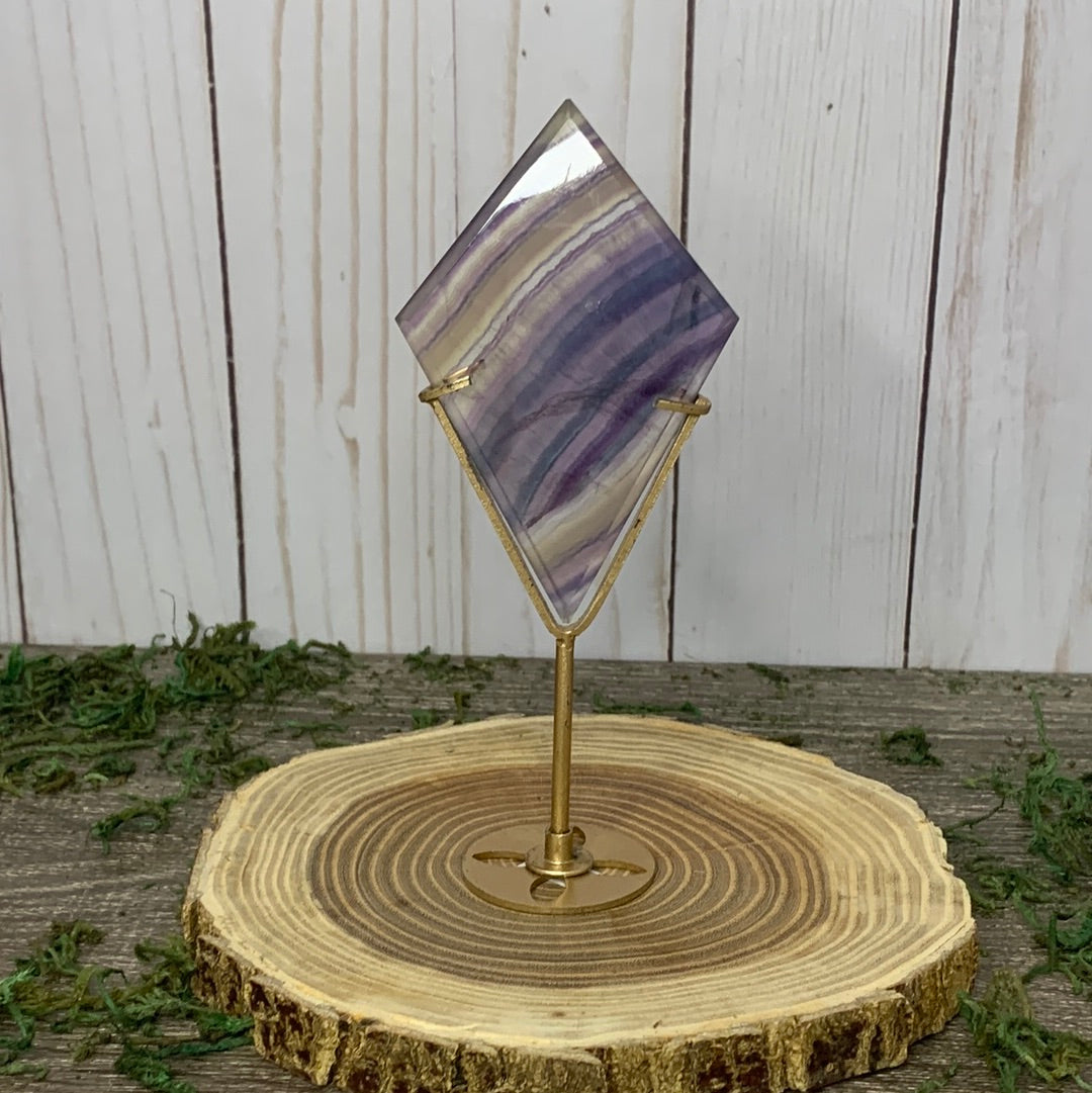 Fluorite on Stand - Diamond Shape