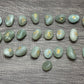 Green Aventurine Rune Stones Set Crystal with Elder Futhark Letterings - Set 1