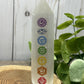 Chakra Carved Selenite Towers