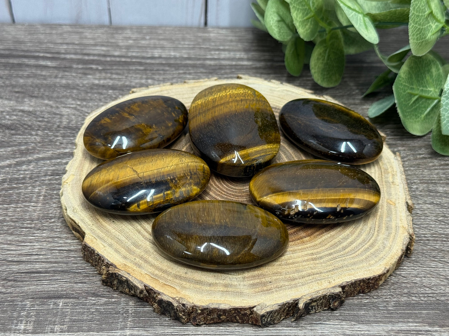 Tigers Eye Palm Stones
