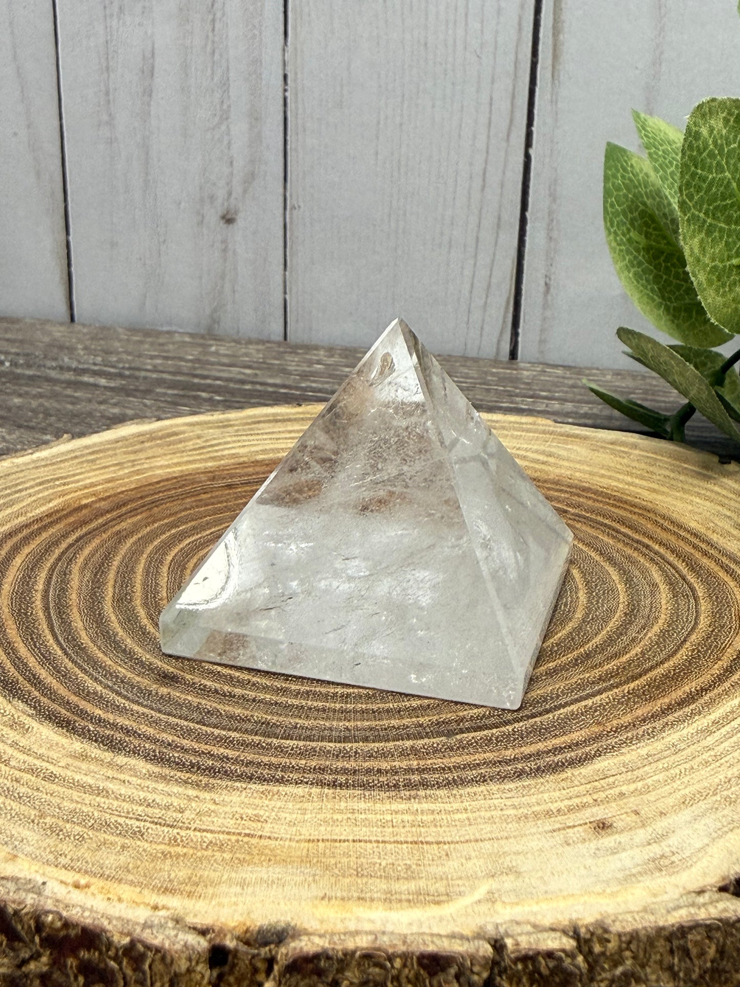 Clear Quartz Pyramid Carving