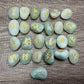 Green Aventurine Rune Stones Set Crystal with Elder Futhark Letterings - Set 2