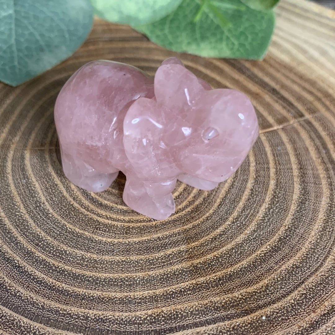 Elephant Crystal Carving - Small