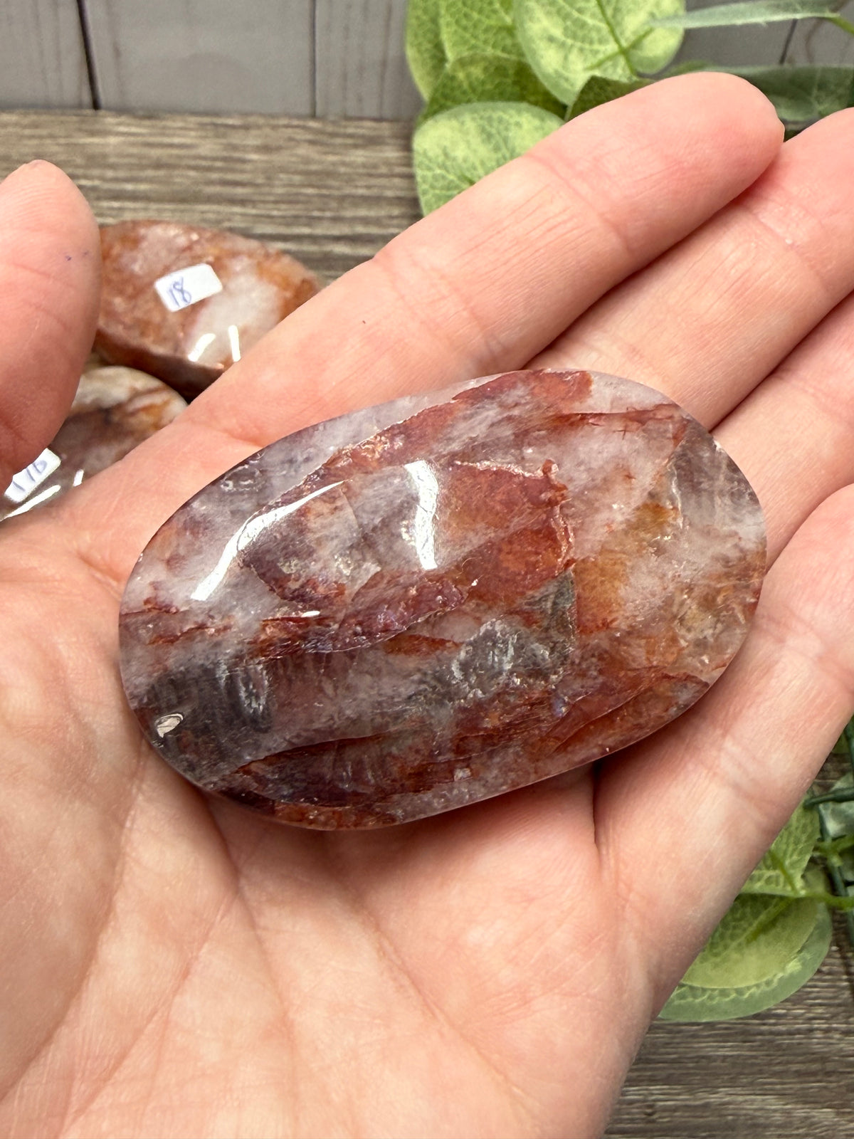 Fire Quartz Palm Stones