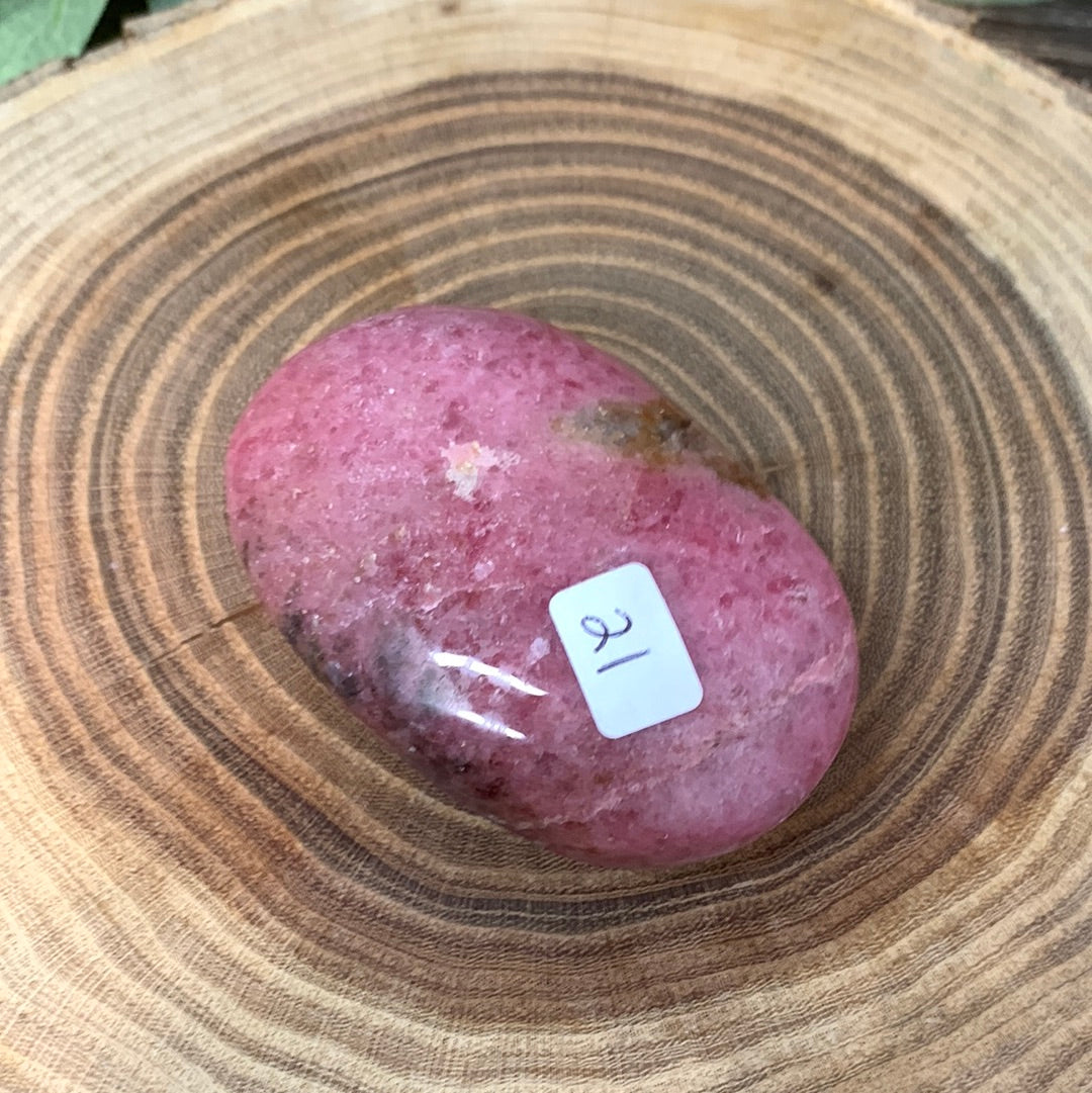 Rhodonite Palm Stone