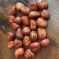 Red Jasper Rune Stones Set Crystal with Elder Futhark Letterings