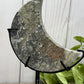 Agate and Pyrite Moon on Stand 46A
