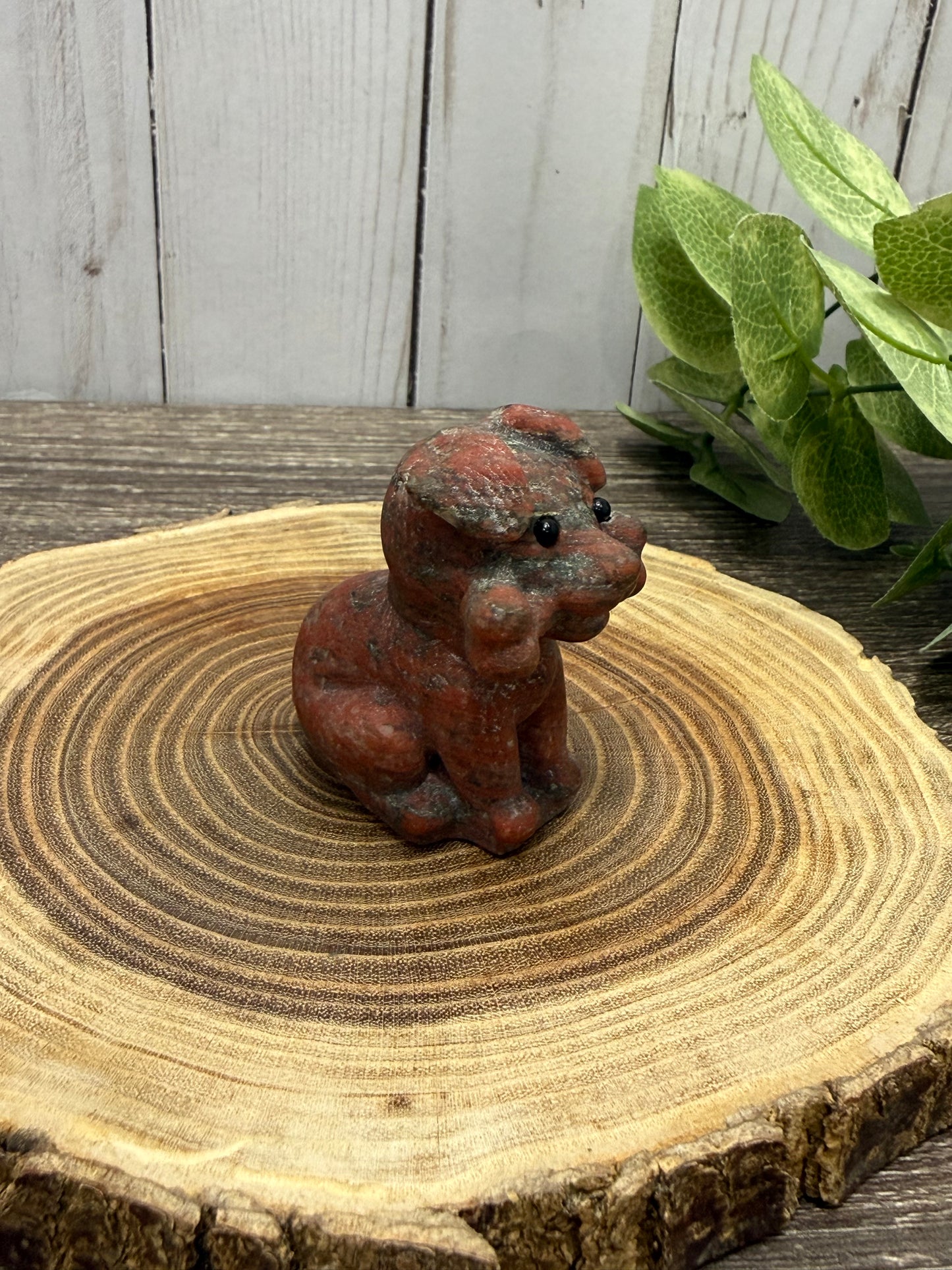 Dog With Bone Carvings