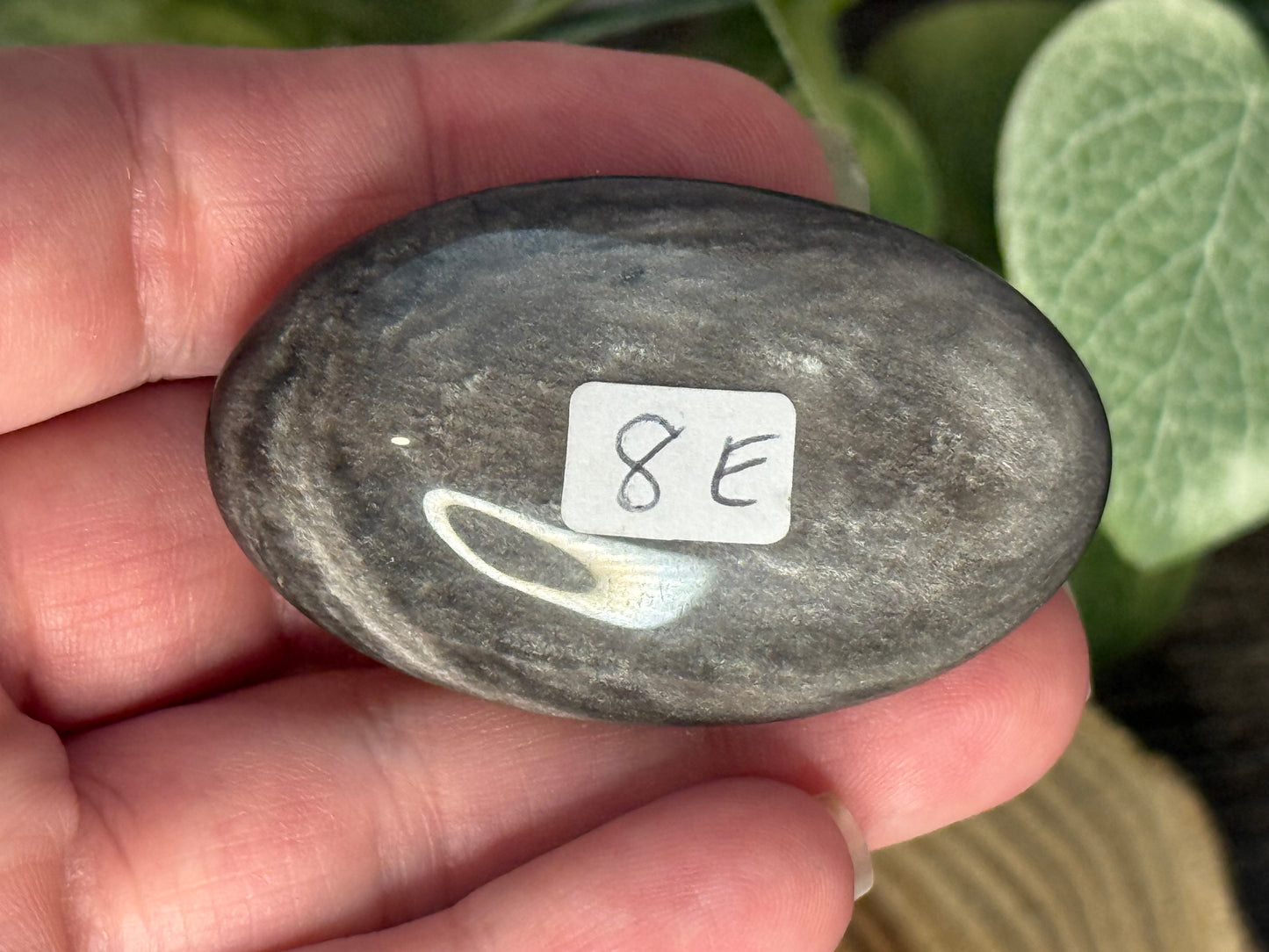 Obsidian - Silver Sheen Palm Stones