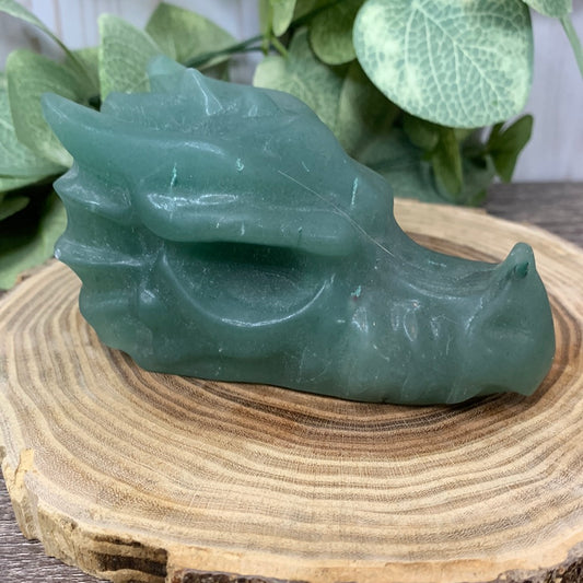 Green Aventurine Dragon Head - Large