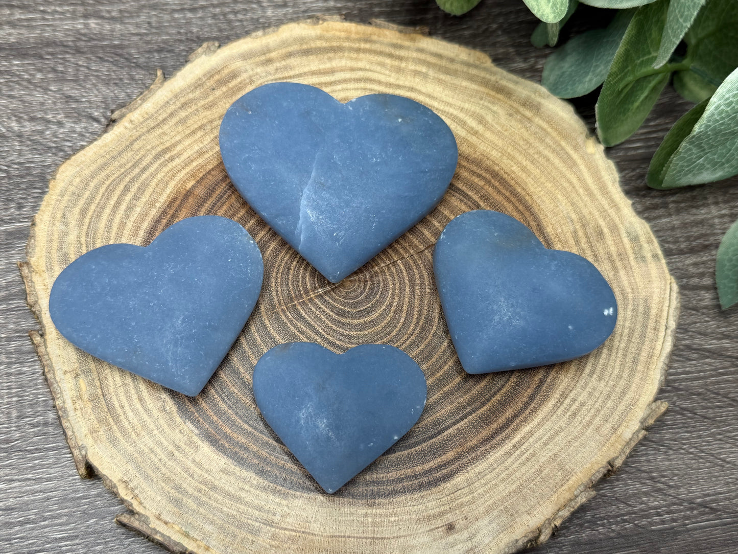 Angelite Carved Hearts