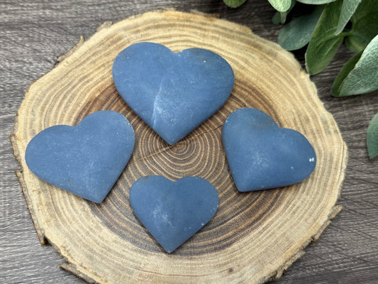 Angelite Carved Hearts