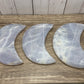 Blue Rose Quartz Large Moons (no stands)