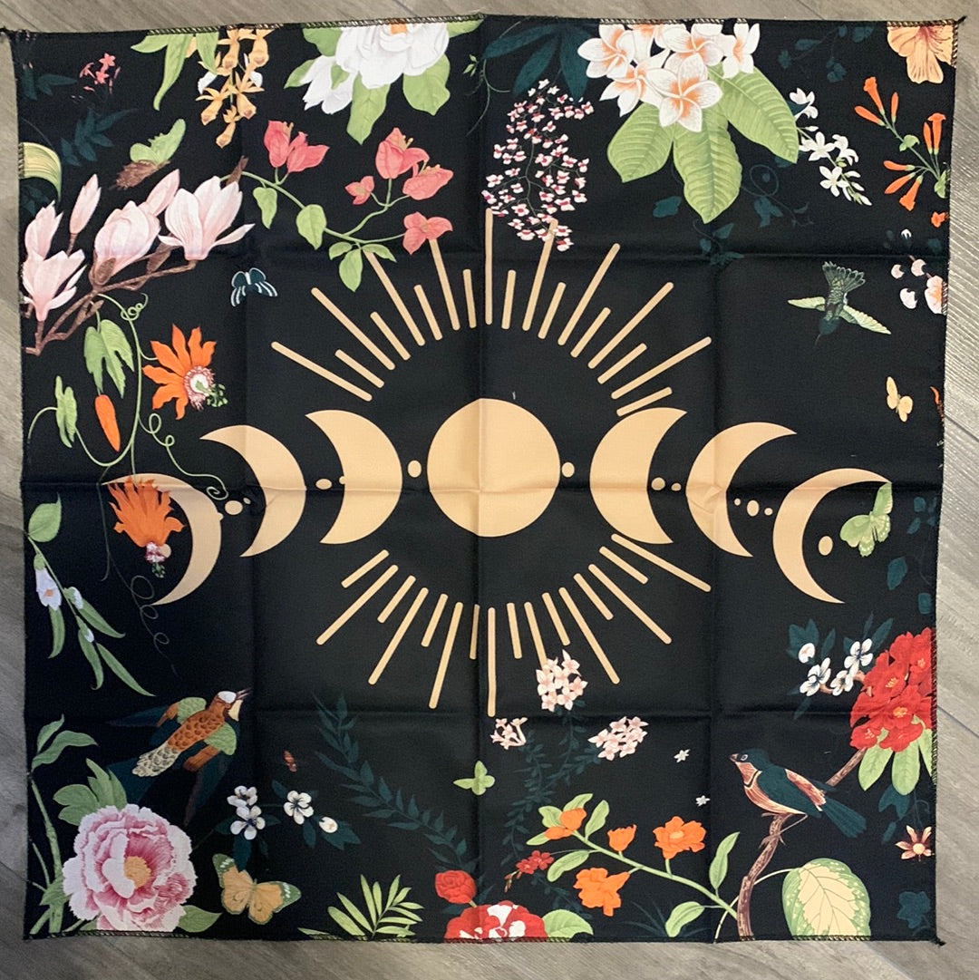 Altar Cloth - black moon phase